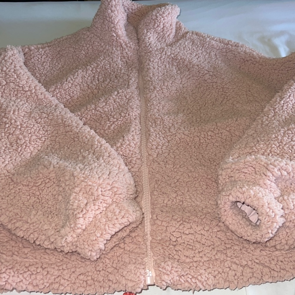 Sherpa zip up hoodie, never worn